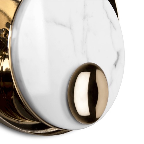 Lampe murale 145 - Metamorphosis - Unique gold and marble stone wall lamp with modern design - Pacific Compagnie.