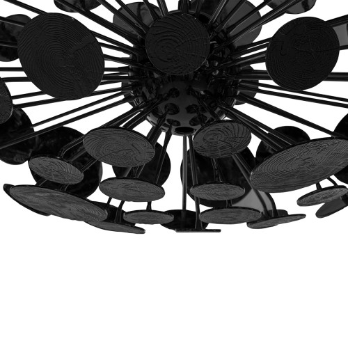 Lampe suspension 145 - Newton - Luxury gold suspension lamp with black details - Pacific Compagnie.