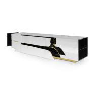 Meuble TV 145 - Lapiaz - Modern TV cabinet with smoked glass and wood finish - Pacific Compagnie.