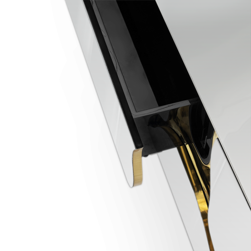 Meuble TV 145 - Lapiaz - Luxurious TV stand with glass and wooden details - Pacific Compagnie.