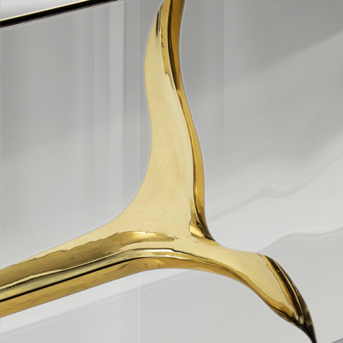 Meuble TV 145 - Lapiaz - Sleek TV cabinet with wooden frame and smoked glass doors - Pacific Compagnie.