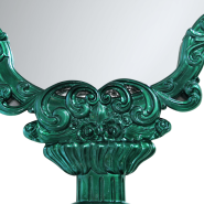 Miroir 145 - Marie Therese - Luxury wood structure mirror in silver and green - Pacific Compagnie.