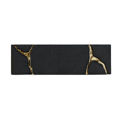 Tête de lit 145 - Lapiaz - Polished brass and velvet headboard for modern bedrooms - Pacific Compagnie.