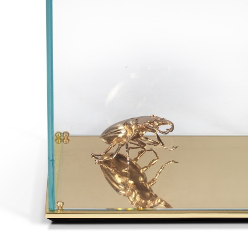 Table d'appoint 145 - Metamorphosis - Table basse en bois et verre de décoration - Pacific Compagnie.