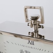 Horloge PC - Nickel Desk - Elegant nickel finish desk clock with precise timekeeping Horloge PC-Nickel Desk - Pacific Compagnie.