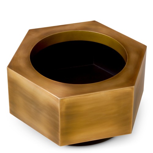 Pot 24 - Montura - Aged brass planter with stainless steel material - Pacific Compagnie.