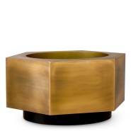 Pot 24 - Montura - Stainless steel aged brass planter for plants - Pacific Compagnie.