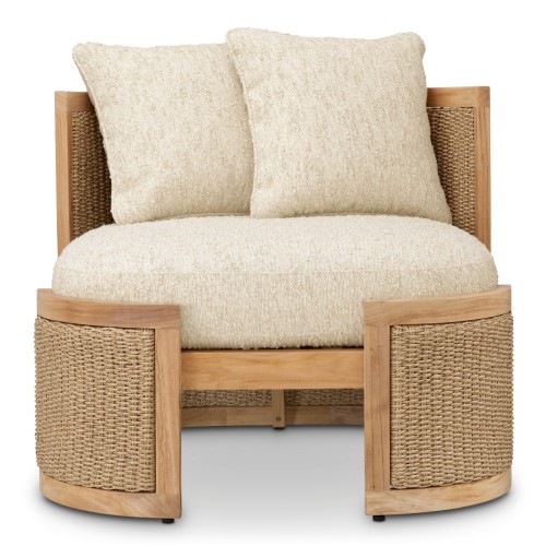 Chaise d'extérieur 24 - Marenzo - Rattan and fabric outdoor seating - Pacific Compagnie.