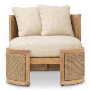 Chaise d'extérieur 24 - Marenzo - Rattan and fabric outdoor seating - Pacific Compagnie.