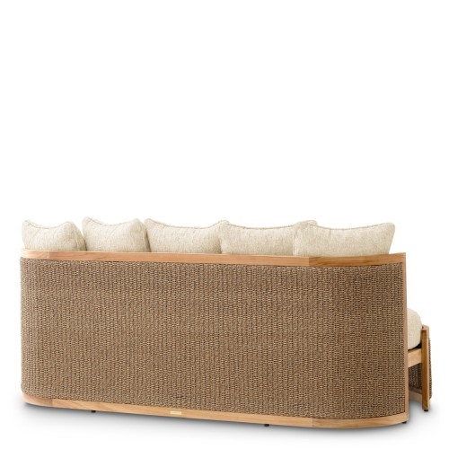 Canapé d'extérieur 24 - Marenzo - Rattan and fabric outdoor sofa - Pacific Compagnie.