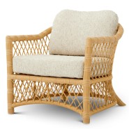 Fauteuil 24 - Riverton - Fauteuil de jardin avec matière tissu et couleur rotin - Pacific Compagnie.