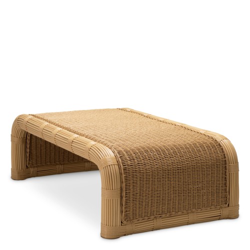 Table basse d'extérieur 24 - Riverton - Eichholtz outdoor coffee table with rattan finish and modern design - Pacific Compagnie.