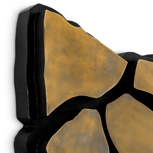 Décoration murale 24 - Sova - MDF and iron mixed media wall art in aged brass - Pacific Compagnie.