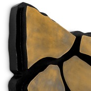 Décoration murale 24 - Sova - MDF and iron mixed media wall art in aged brass - Pacific Compagnie.