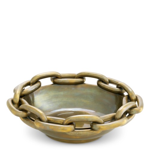 Bol 24 - Merona - Eichholtz brand decorative bowl in aged brass - Pacific Compagnie.