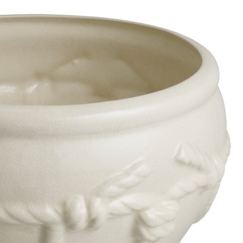 Pot 24 - Giverny - Large 27 cm high ceramic flower pot in off-white - Pacific Compagnie.
