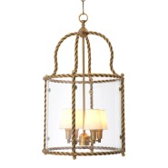 Suspension 24 - Preston - Luxury pendant light with vintage brass and glass design - Pacific Compagnie.