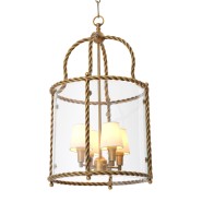 Suspension 24 - Preston - Elegant pendant lighting with brass and glass materials - Pacific Compagnie.