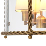 Suspension 24 - Preston - Clear glass pendant light with brass finish - Pacific Compagnie.