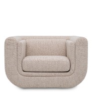 Fauteuil 24 - Barrow - Beige armchair with black wooden feet, made of birch wood and fabric - Pacific Compagnie.