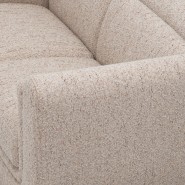 Canapé 24 - Barrow - Timeless beige colored sofa with black wooden accents, designed for sophisticated living rooms - Pacific Co
