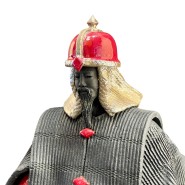 Sculpture PC - Samouraï Soldat du Palais - Decorative black and red Raku sculpture of a samurai palace guard - Pacific Compagnie