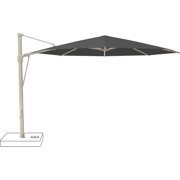 Parasol 86 - Sfera - Silk grey sunshade with aluminum frame, perfect for outdoor shading - Pacific Compagnie.