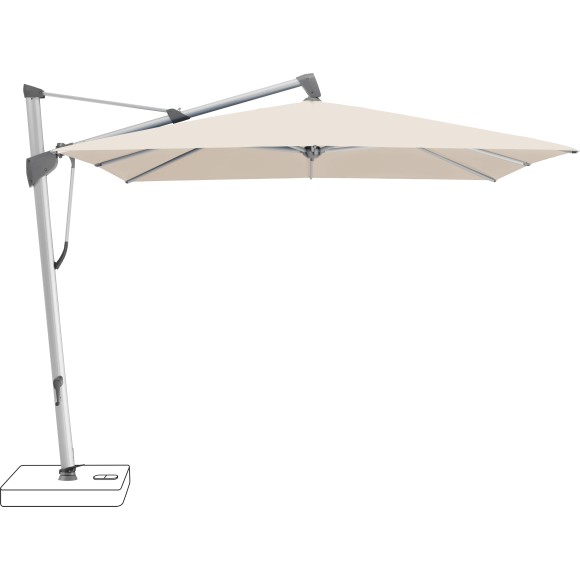 Parasol 86 - Sombrano S+ - Large aluminum sunshade with natural anodized and anthracite finish - Pacific Compagnie.