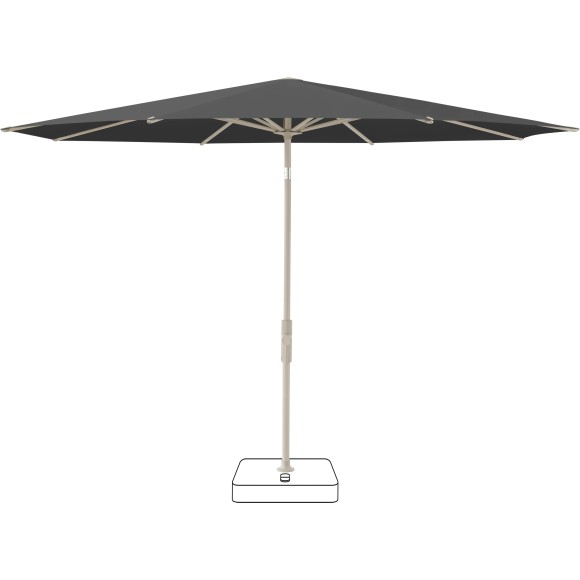 Parasol 86 - Torna - Parasol en aluminium gris soie - Pacific Compagnie.