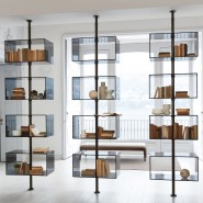 Bibliothèque 163 - Domino - Bibliothèque en verre avec design élégant, parfait pour un intérieur raffiné - Pacific Compagnie.