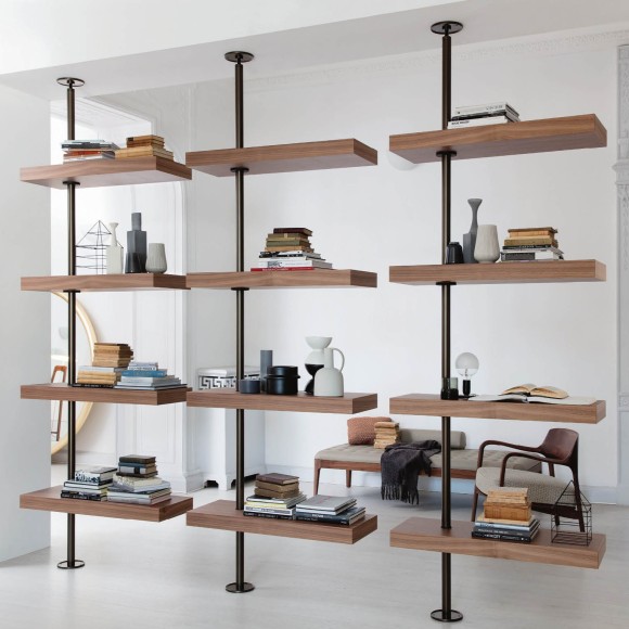 Bibliothèque 163 - Domino expo - Traditional wood bookshelf with expo style - Pacific Compagnie.