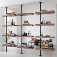 Bibliothèque 163 - Domino expo - Traditional wood bookshelf with expo style - Pacific Compagnie.