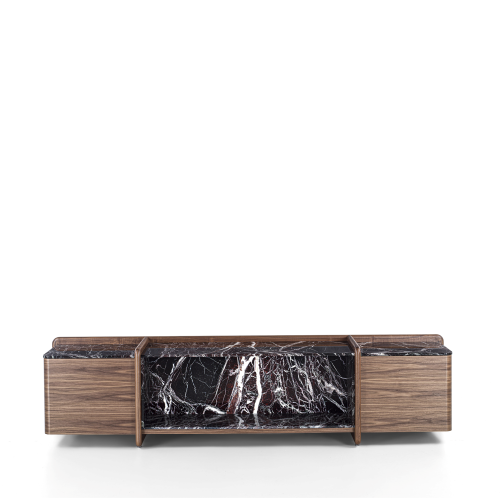 Buffet 163 - Akeru - Buffet en bois et marbre de style moderne - Pacific Compagnie.