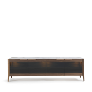 Buffet 163 - Atlante - Buffet en verre et marbre, design italien - Pacific Compagnie.