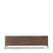 Buffet 163 - Atlante - Meuble de rangement en bois et verre, style contemporain - Pacific Compagnie.