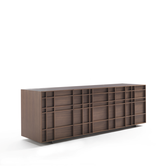 Buffet 163 - Kilt credenza - Wooden sideboard with metal accents, modern storage unit - Pacific Compagnie.