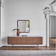 Buffet 163 - Pebble - Modern wooden sideboard with marble details - Pacific Compagnie.