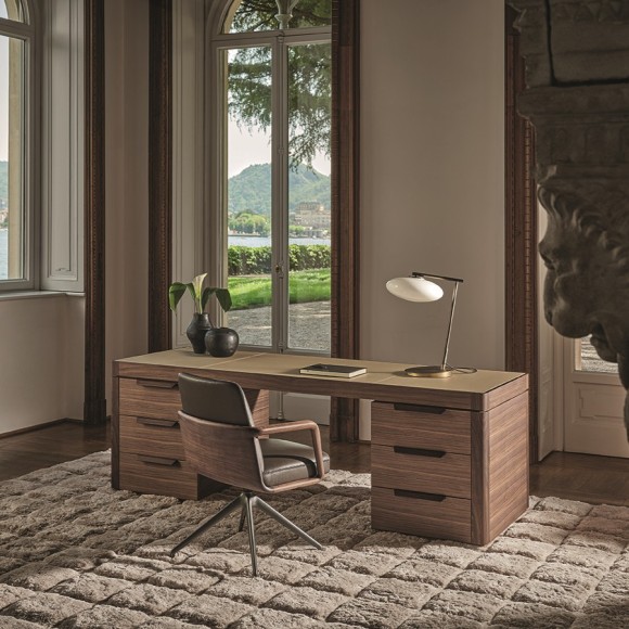 Bureau 163 - Agea - Wooden desk with storage, modern home office furniture - Pacific Compagnie.