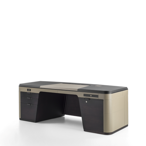 Bureau 163 - Flavio - Bureau en bois de style moderne Porada - Pacific Compagnie.