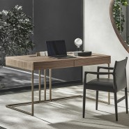 Bureau 163 - Kepler - Modern wooden desk with metal accents, perfect for home office - Pacific Compagnie.