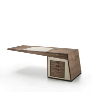 Bureau 163 - Midì - Bureau en bois et métal de la marque Porada - Pacific Compagnie.
