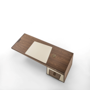 Bureau 163 - Midì - Modern wooden office desk with metal frame - Pacific Compagnie.