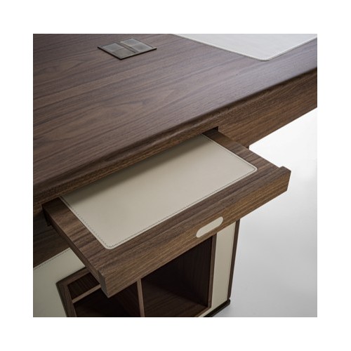 Bureau 163 - Midì - Luxurious wooden desk with metal legs - Pacific Compagnie.