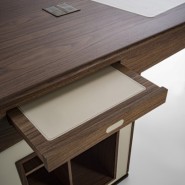 Bureau 163 - Midì - Bureau de travail en bois et métal avec hauteur de 75 cm - Pacific Compagnie.