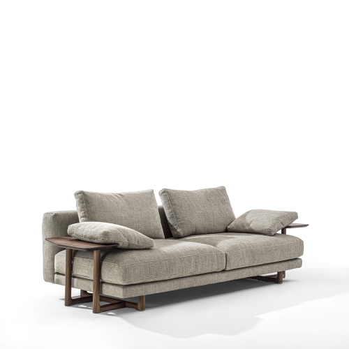 Canapé 163 - Abacus - High-quality wood and metal sofa for homes - Pacific Compagnie.