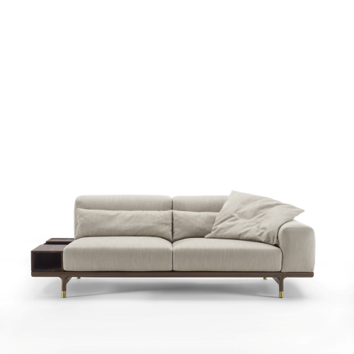 Canapé 163 - Argo - Stylish wooden and metal sofa featuring a unique marble design - Pacific Compagnie.