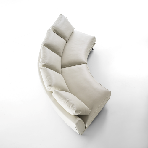 Canapé 163 - Étienne - Modern wooden sofa with metal accents, 490cm wide - Pacific Compagnie.