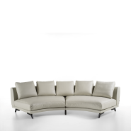 Canapé 163 - Étienne - Luxury wood and metal sofa, 72cm high - Pacific Compagnie.