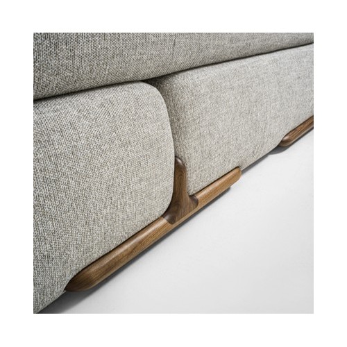 Canapé 163 - Klem - Traditional wood sofa with 93 cm low-profile height - Pacific Compagnie.