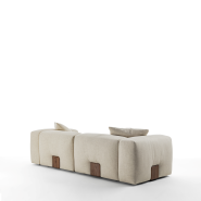 Canapé 163 - Koji - Canapé en bois avec design moderne, marque Porada - Pacific Compagnie.